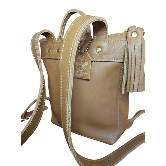 Crossbow Leather Telluride Backpack Handcrafted Normcore Gorpcore Outdoor Camel - Picture 6 of 11